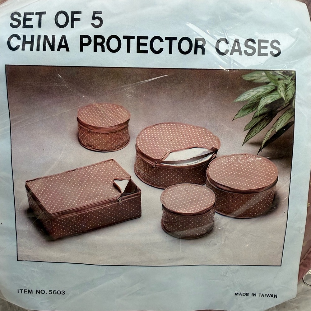Vintage China Protector Cases Set of 5 Zippered Quilted Vinyl 90s New Old Stock - Picture 4 of 8